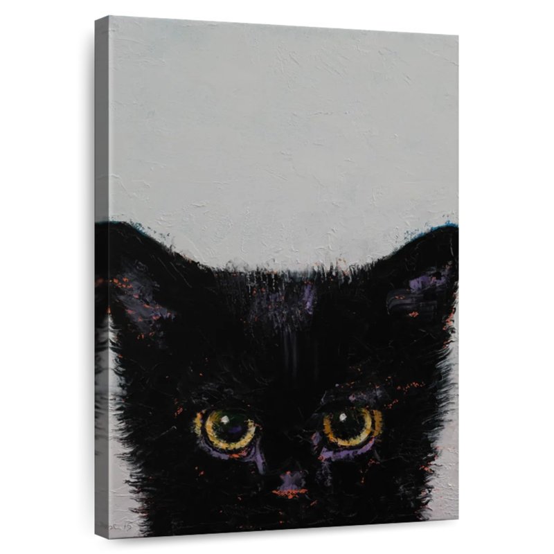 Brampt Black Kitten, 48" H x 32" W