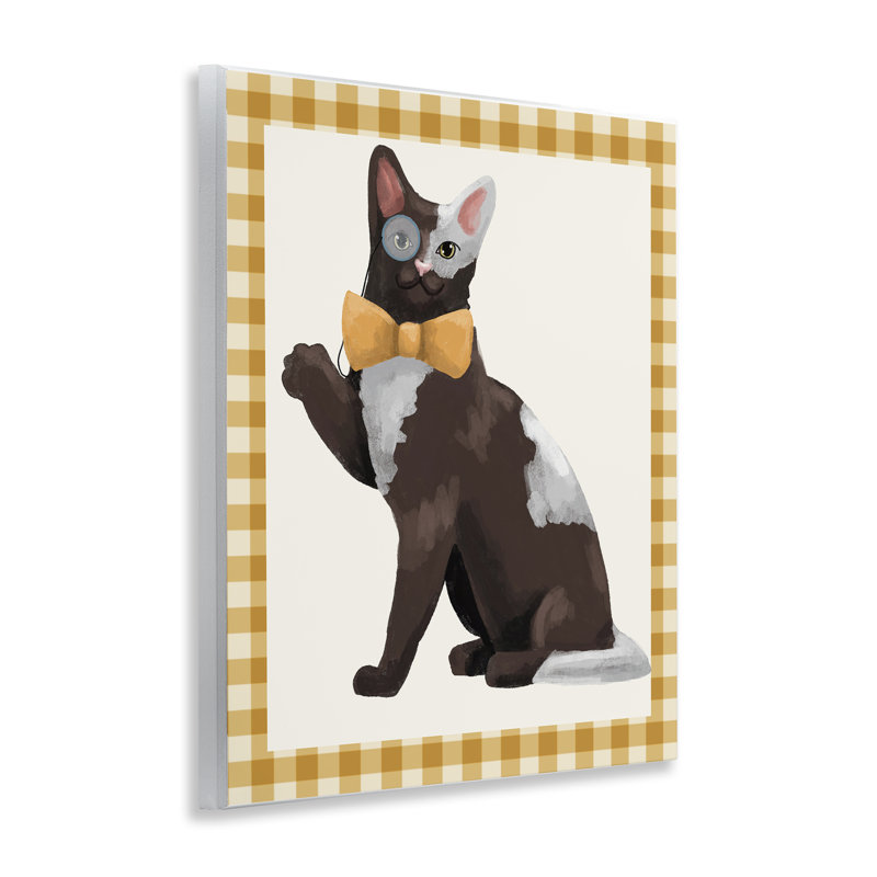 «Gentleman Cat» avec plaque murale, design par Sadie Harper