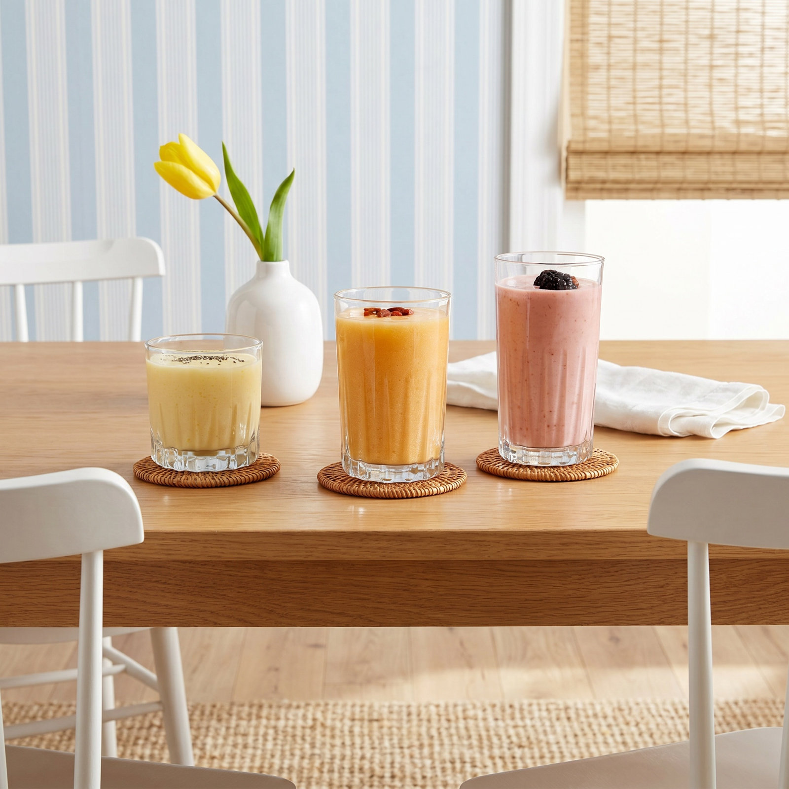 Ribbed Drinking Glass