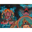 Lord Kubera Brocadeless Thangka | Hand-Painted Tibetan God of Wealth Wall Art | 24K Gold Prosperity & Abundance Decor (27.6" x 19.7")