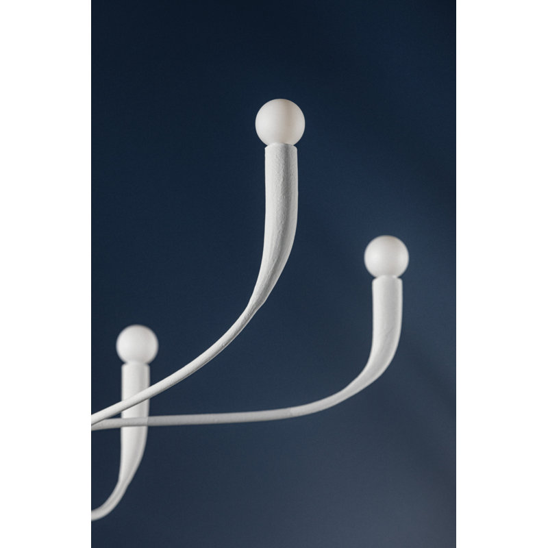 Labra 6 Light Chandelier, White Plaster