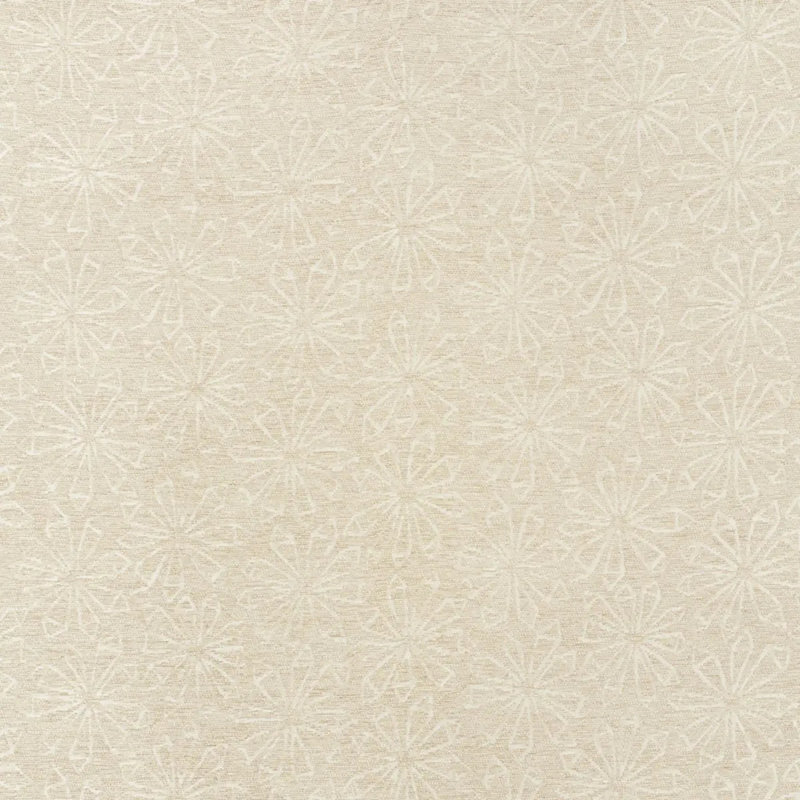 Flower Chenille Fabric, White/Off-White/Beige