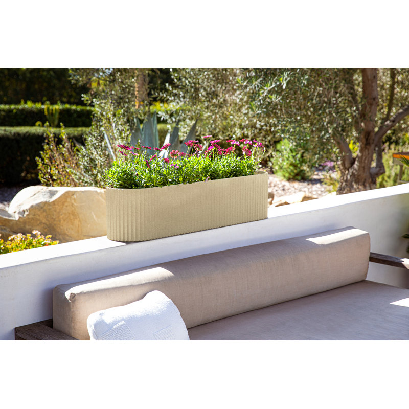 Sandstone 36" Plastic-Stone Window Box Planter