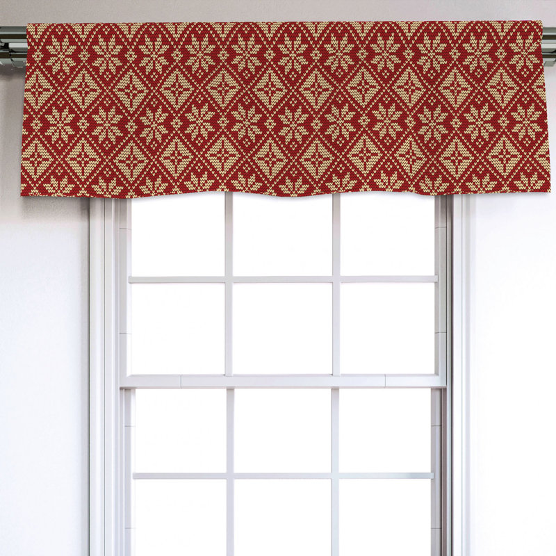 Sateen Floral Ruffled Window Valance
