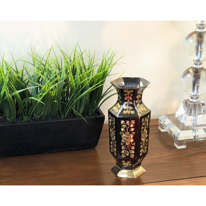 Tioga Handmade Metal Decorative Bottle