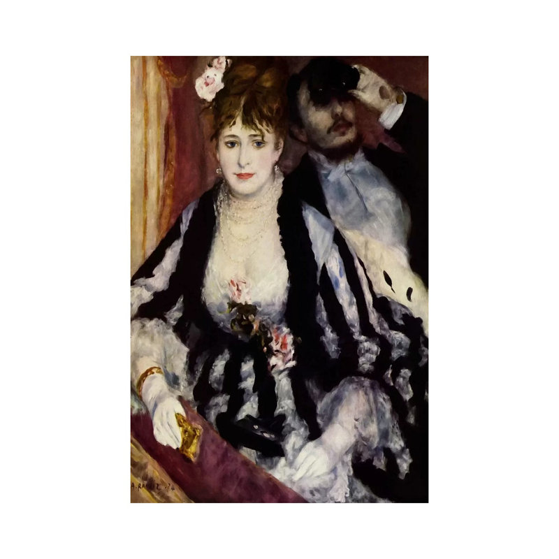 The Theatre Box (La Loge) by Pierre-Auguste Renoir - Wrapped Canvas Painting, 101.6 cm H x 66.04 cm W x 1.91 cm D