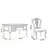Exquisite European style desk and chair set