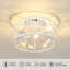 Mini ventilateur de plafond en cage 12 po avec lumière et télécommande - blanc-556446532-556446531