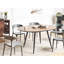 SENIAC Extendable Oval Metal Base Dining Table