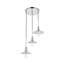 Luminaire suspendu conique 3 lumières grappe Dellwood-457080127