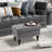 25-inch With Removable Lid And Button- Cushioned Seat, Gray Linen Bench For Living Room Footrest Wood Legs Studded Trim Lid, 25" Well - Made