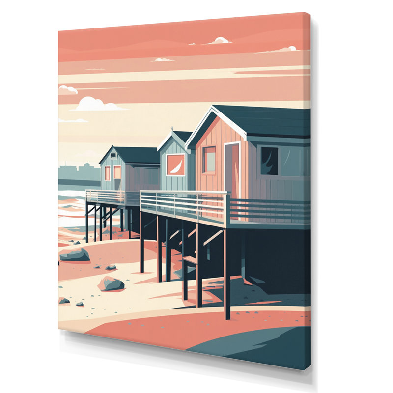 " Beachside Rest IV ", Wrapped Canvas, 44" H x 34" W x 1.5" D