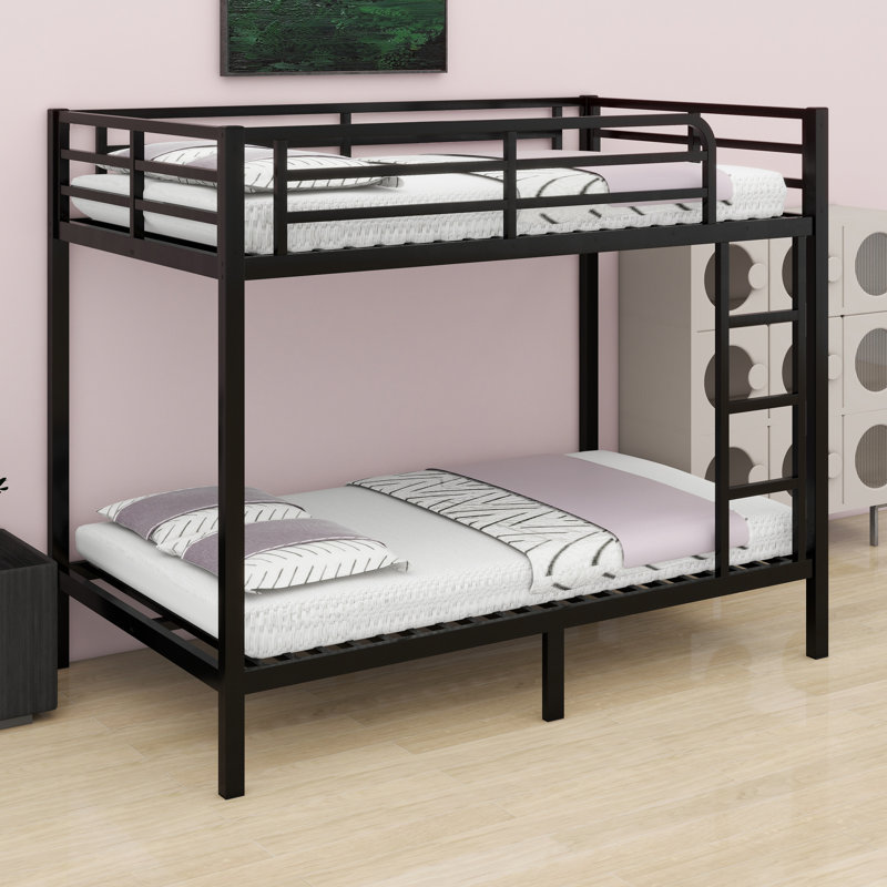 Lit superposé peu encombrant pour adolescents et adultes, Lit superposé simple sur simple