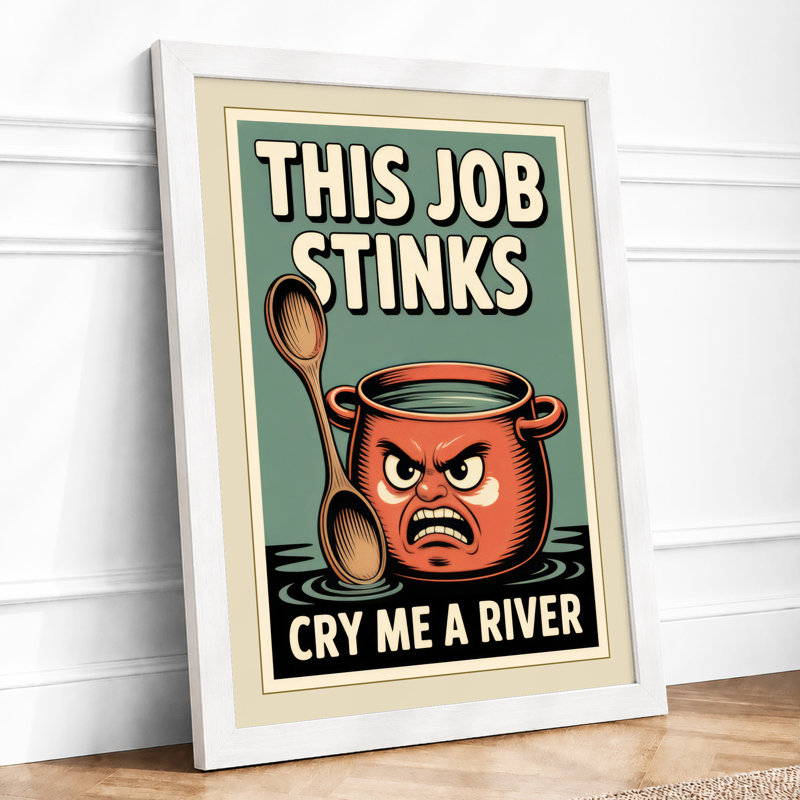 This Job Stinks Retro - Print, A4 - 29.7 x 21.0 cm, White