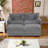 Modular Sectional Sofa with Ottomans, Premium Chenille Fabric Upholstery, 29.92 Inch Seat Depth-254405990