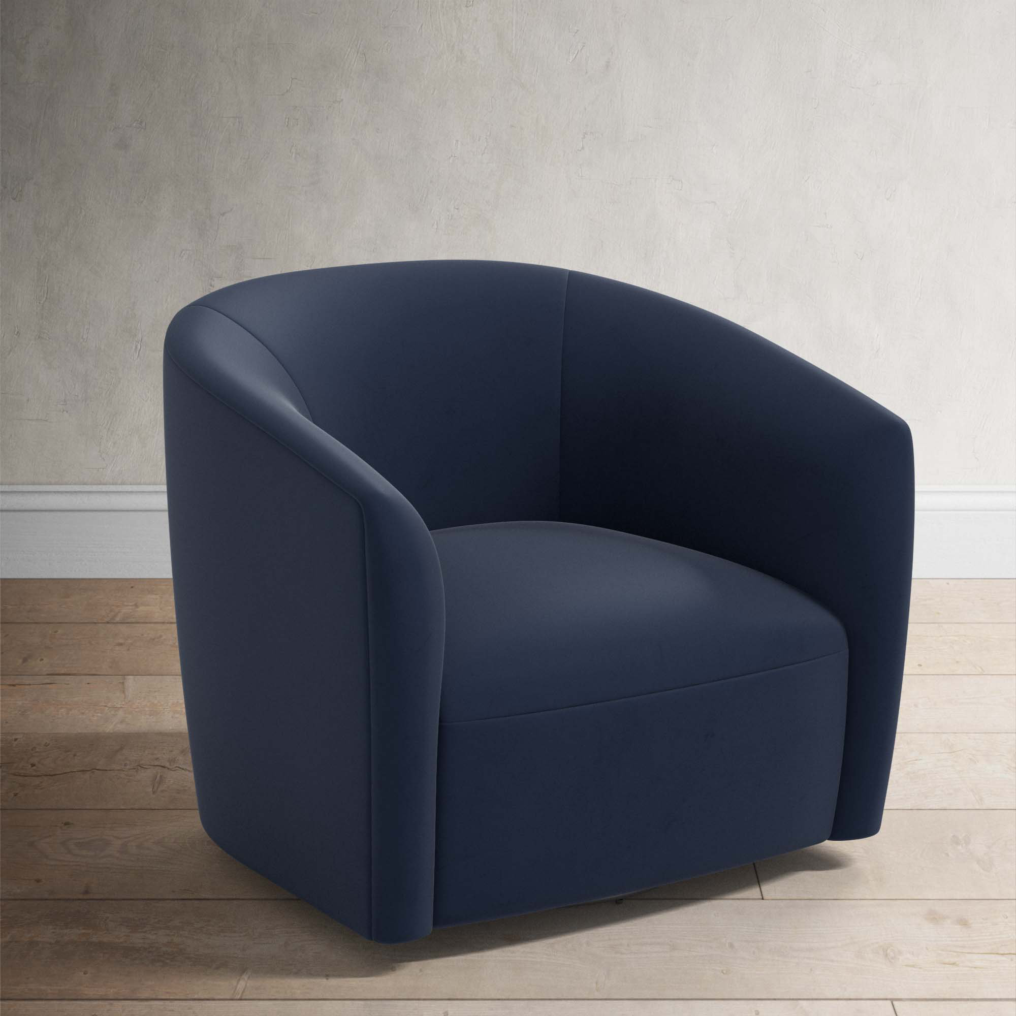 Marita 32" Barrel Chair, Classic Ink Performance Velvet