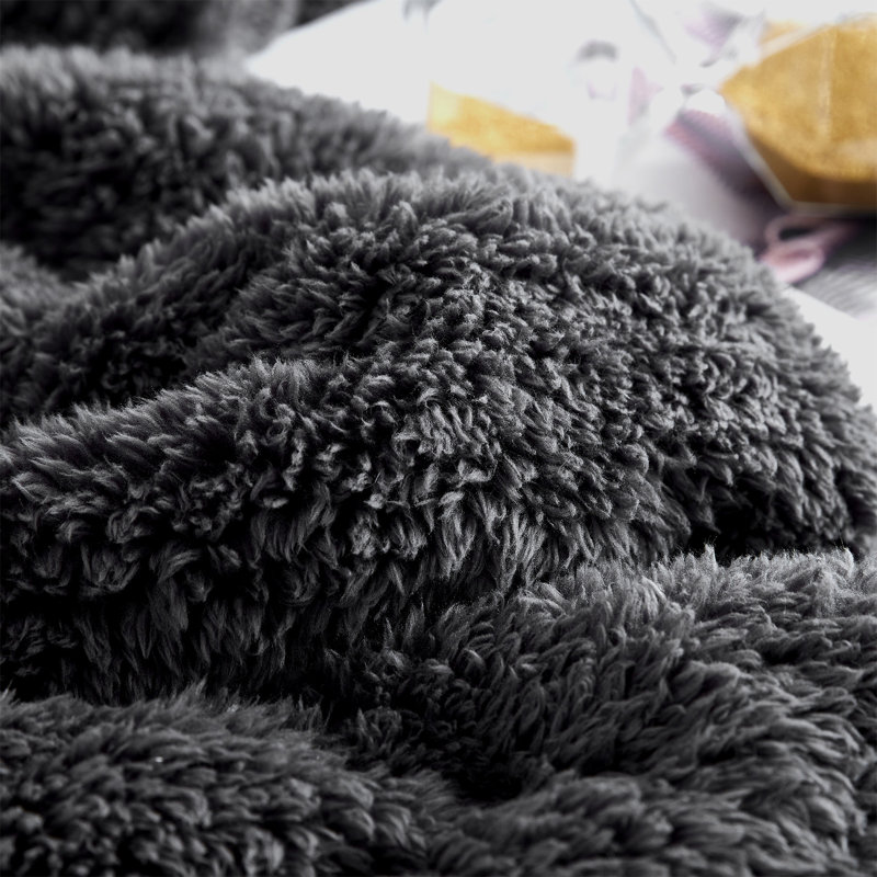  Charcoal Grey Original Plush Coma Inducer Oversized Comforter, King Comforter