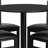 30'' Round Laminate Table Set with X-Base and 4 Ladder Back Metal Barstools-58203005-58203006