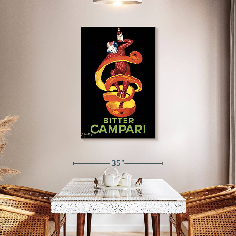 Tergel Bitter Campari, 45" H x 30" W