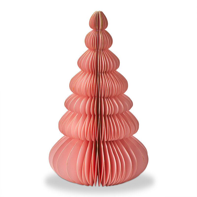 Décoration de Noël en papier Groovy, 10 po x 6 po, Rose