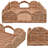Scalloped 21.5" Southwestern Cottage Hand-Woven Rattan Tray with Handles-297276120