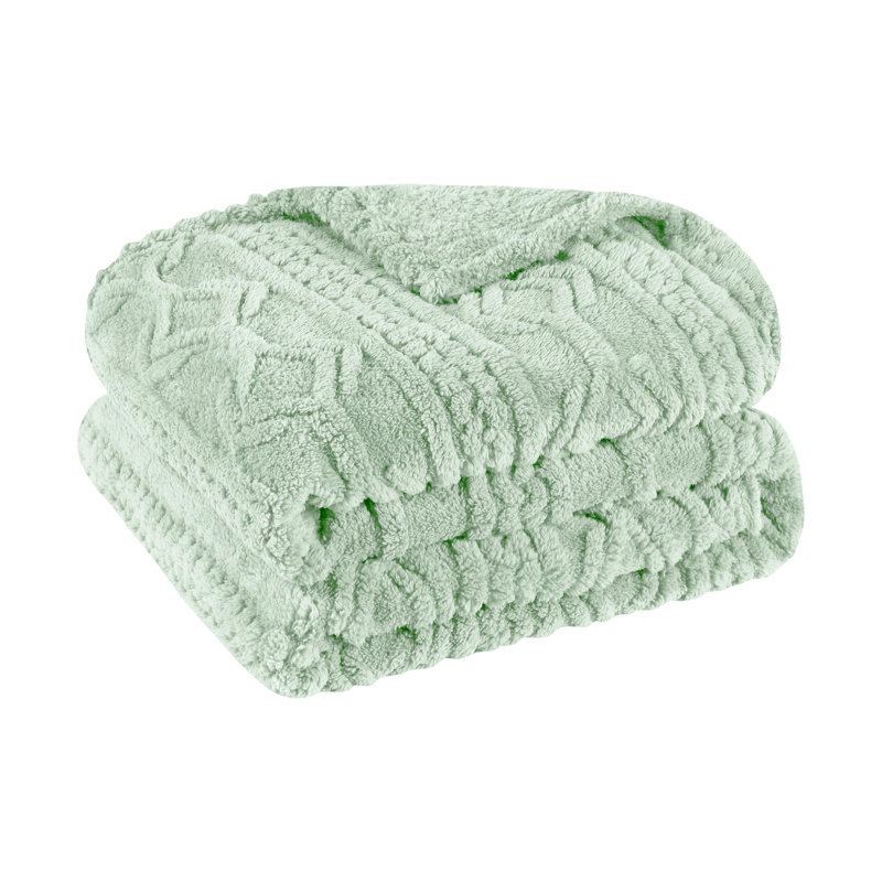 Literie moelleuse Boho, Écume de mer, Jeté XL