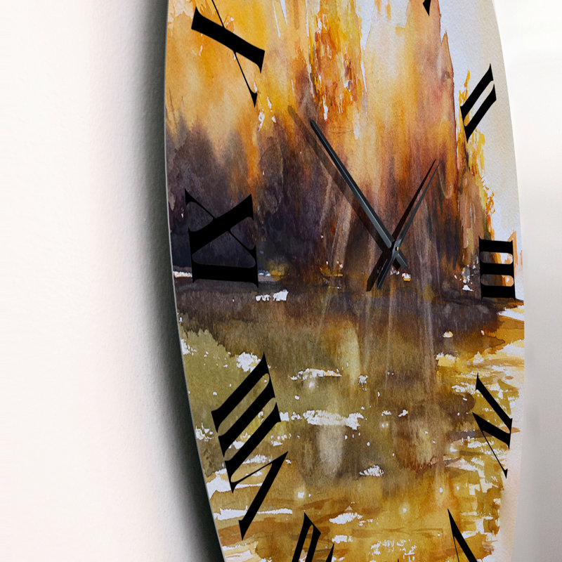 Monastère bénédictin au lever du soleil - horloge murale rétro, Moyen