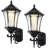 Solar Wall Light Outdoor Classic Black(set Of 2)-1118080273