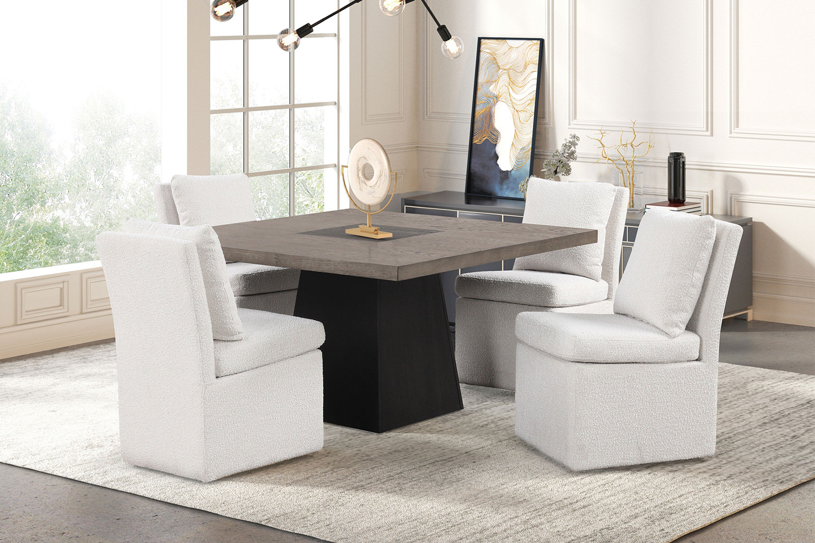Ebern Designs Wessel 5-pcs Square Dining Table Set | Wayfair