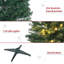 Sapin de Noël artificiel mince de 5 pi de hauteur pré-éclairé avec branches réalistes, 110 lumières DEL blanc chaud et 294 pointes