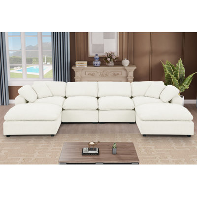Wilroy 6-Piece Reversible U-Shaped Sectional 