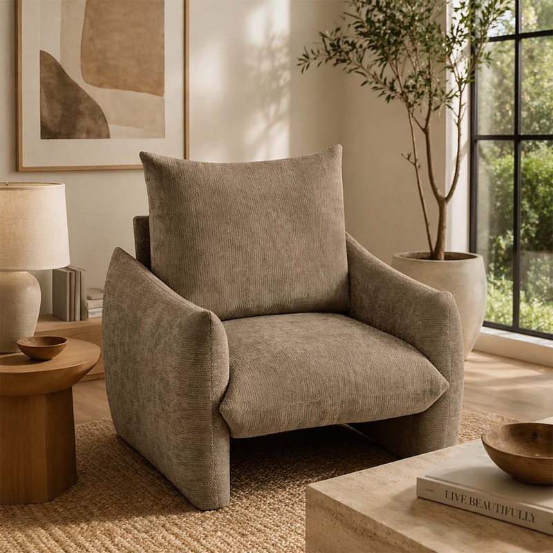 Chaise d'appoint moderne, Brown
