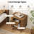 Wood Nightstand With Drawer & Open Shelf Storage Home Bedside Table For Bedroom-1194480472