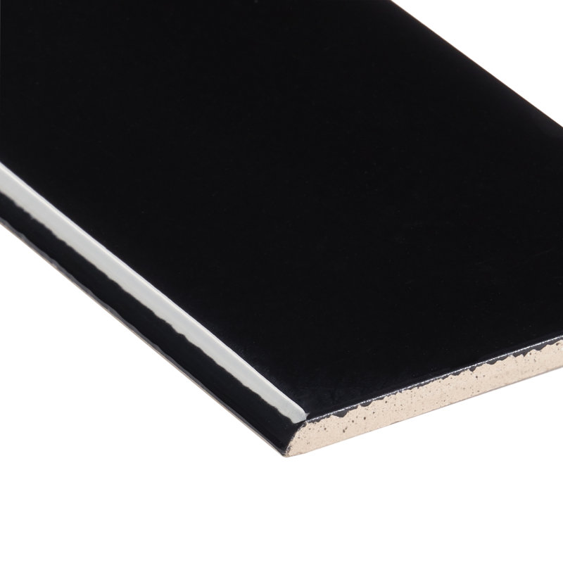 Carrelage mural en porcelaine polie 3,93 po x 11,81 po Remington, Noir