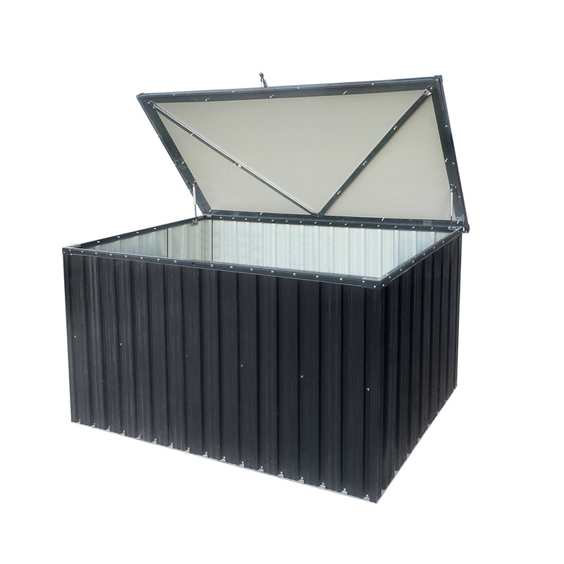 Boîte de rangement pour l'extérieur en métal, H 28,5 po x l 67,9 po x P 30,8 po