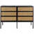 Black/Black With Natural Rattan