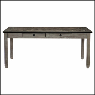 Table rectangulaire décontractée à deux tons avec 6 tiroirs pour le rangement et l'esthétique moderne