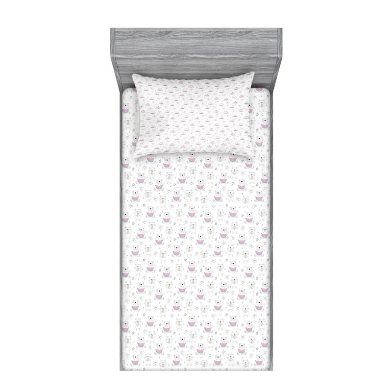Microfiber Sheet Set, Twin XL Sheet Set + Fitted Sheet + 2 Pillowcases, Cats