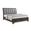 Grand lit plateforme avec rangement 1pc et tête de lit tapissier ultra moelleuse et deux tiroirs de rangement