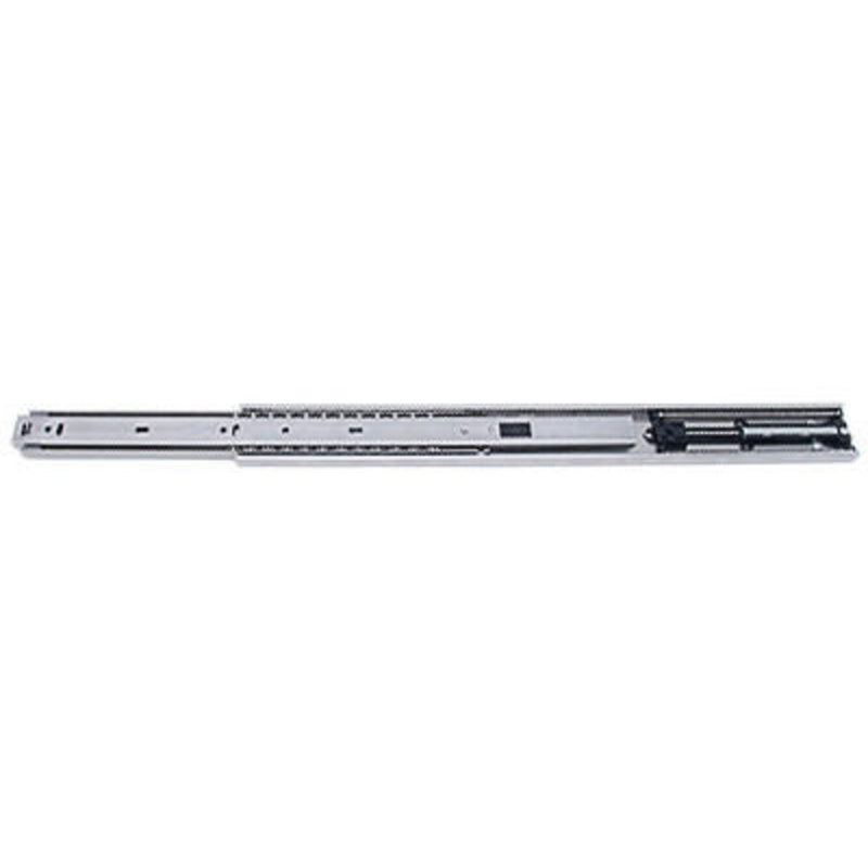 Coulisse de tiroir latérale à extension complète Sugatsune en acier inoxydable, 70 cm (27-9/16 po), capacité de 31 kg (68,34 lb), fermeture amortie
