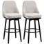 Ensemble de 2 tabourets de bar modernes pivotants à 360 degrés avec pieds et repose-pieds en acier pour un confort et un style modernes