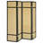 Begraj 4-Panel Bamboo Room Divider Folding Screen Natural