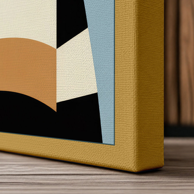 Sunglasses Portrait Modern - Wrapped Canvas, 24x16 - 61.0 x 40.6 cm, Ochre Border