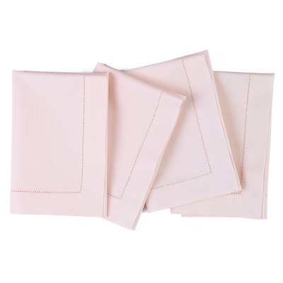 Cotton Linen Hemstitch Dinner Napkins