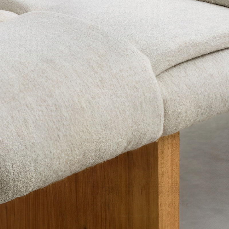 Banc rembourré en mélange de polyester Thorleif, H 16,53 po x l 55,11 po x P 15,74 po