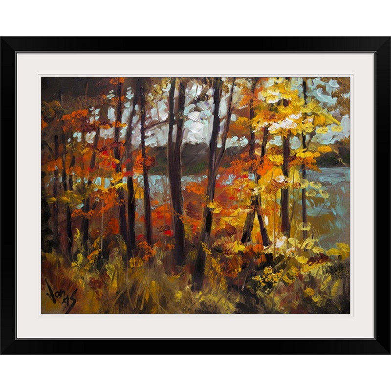 Aniesa Modern & Contemporary, 26" H x 32" W x 1" D, Black Framed