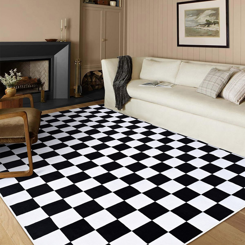 Tapis à carreaux et tapis lavables Fillender, Rectangle 5 pi x 7 pi 1 po