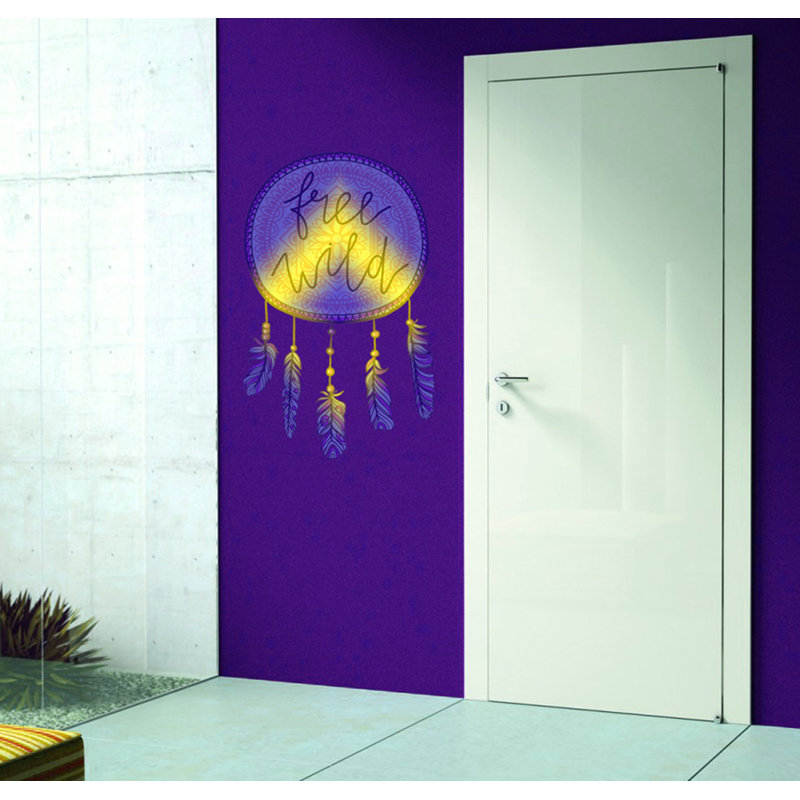 Adhésif décoratif capteur de rêves, H 33 po x l 56 po