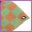 Tapisserie murale verte et orange à damier - Décoration murale damier-1232258990