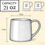 Très grande tasse à café en céramique 21 oz, tasse de poterie émaillée bleue avec motif gros ventre et rayures, va au micro-ondes-278785181